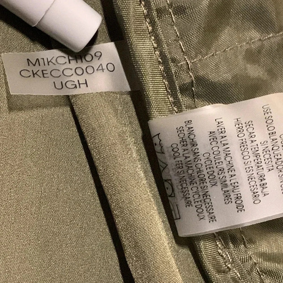 Calvin Klein Bomber Jacket Olive Green Women’s Size Large - Picture 7 of 9